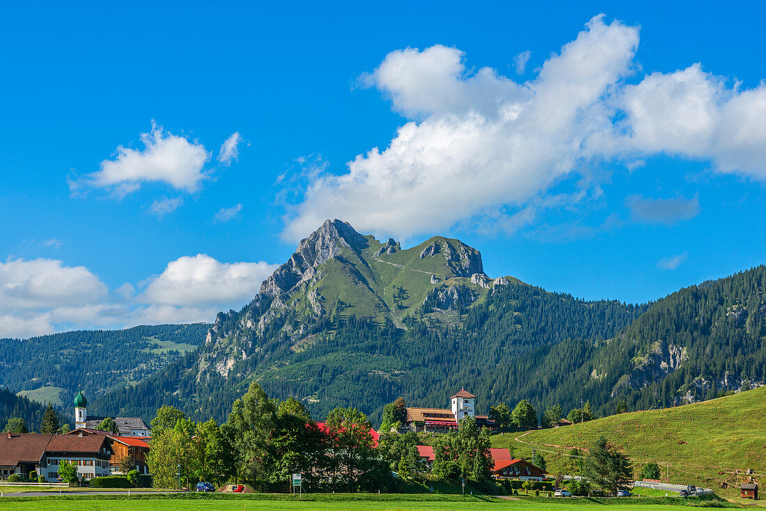 Graen with Aggenstein, Tannheim Mountains, Allgaeu, Tyrol, Austria