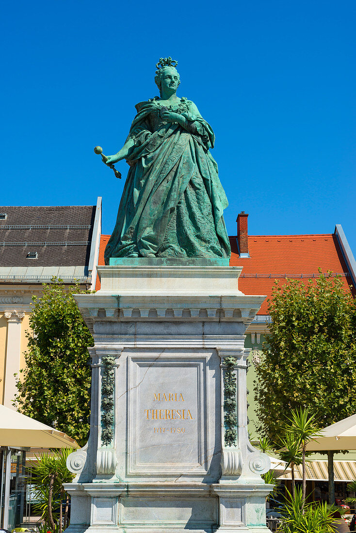 Maria Theresia Statue auf dem Neuen Platz, Klagenfurt, Kärnten, Österreich