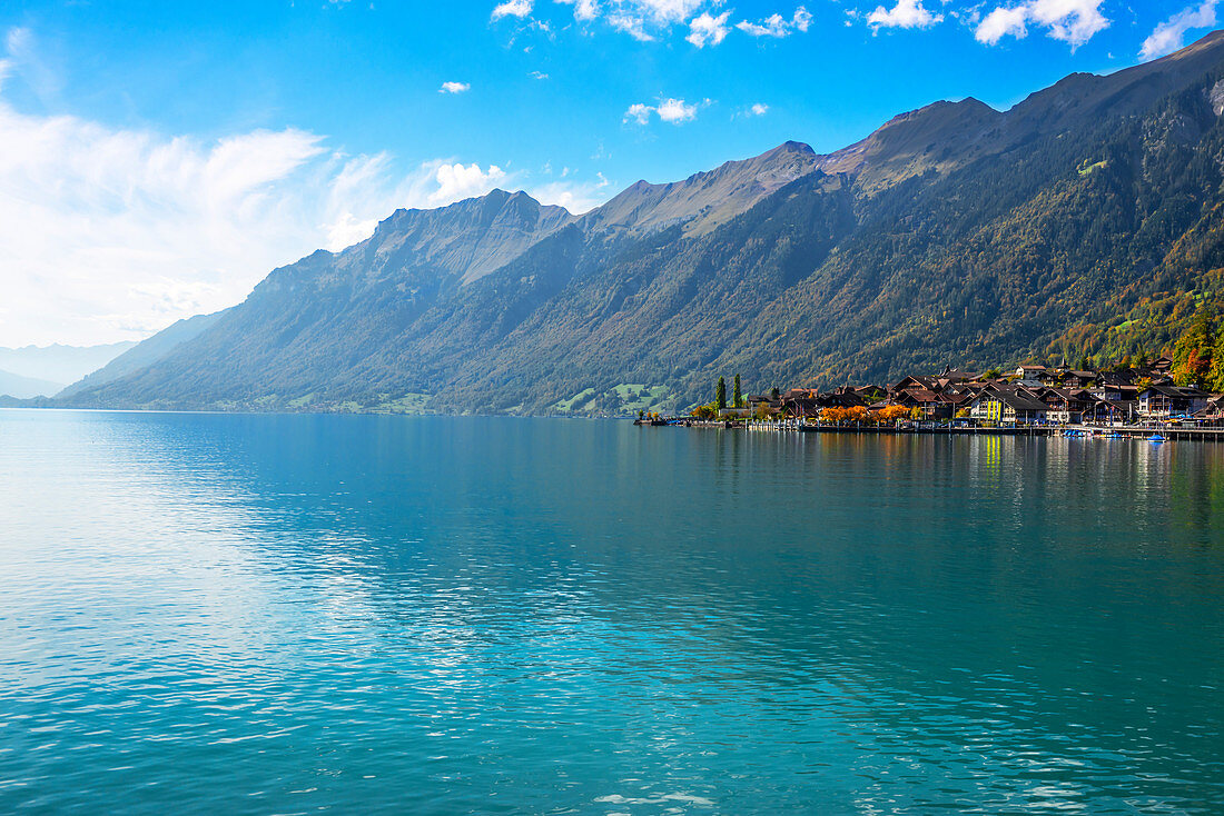 Brienz with Lake Brienz, Bernese Oberland, Canton of Bern, Switzerland