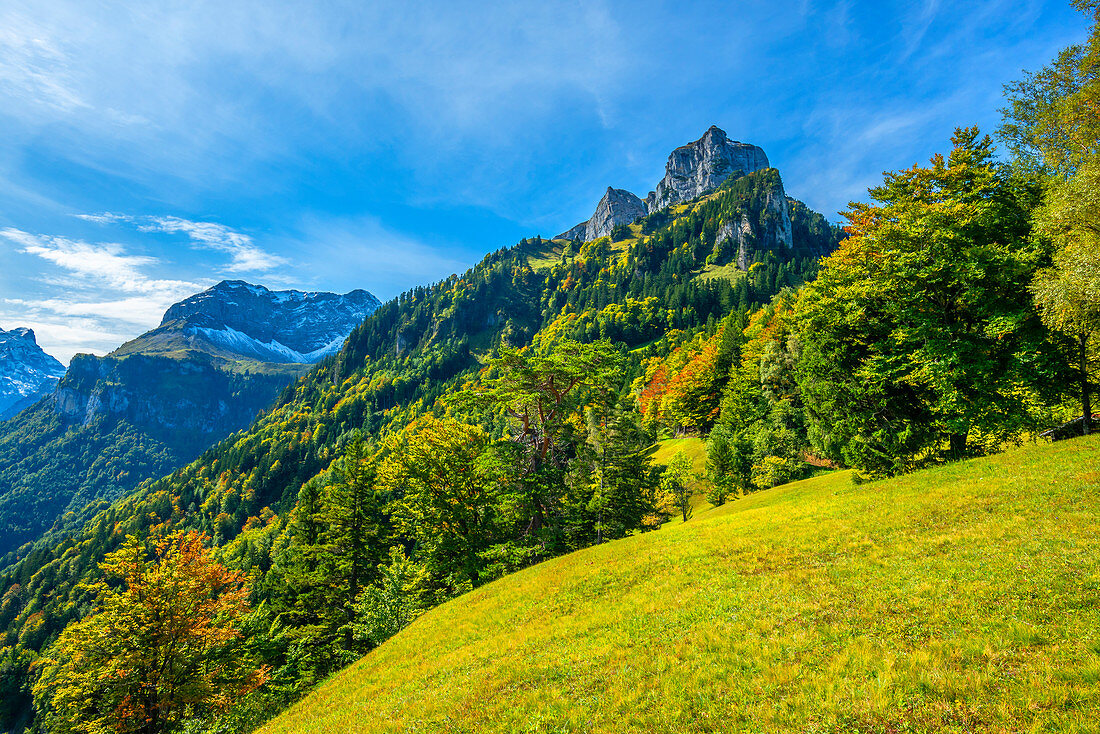 Ascent to Niederbau-Chulm, Lake Lucerne area, Canton of Uri, Switzerland