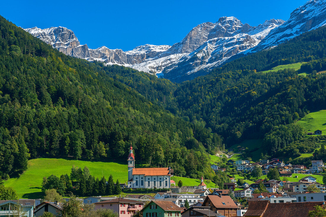 Schattdorf with Gr. Windgällen, Canton of Uri, Switzerland