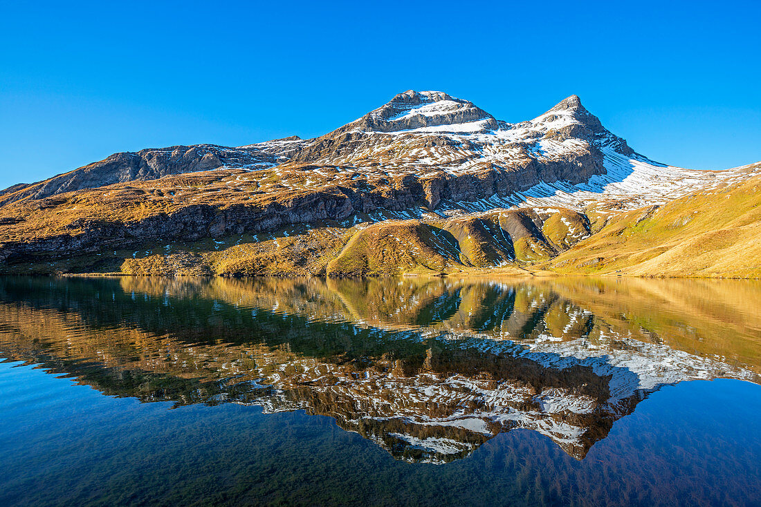 Bachalpsee with Reeti, Grindelwald, Bernese Oberland, Canton of Bern, Switzerland
