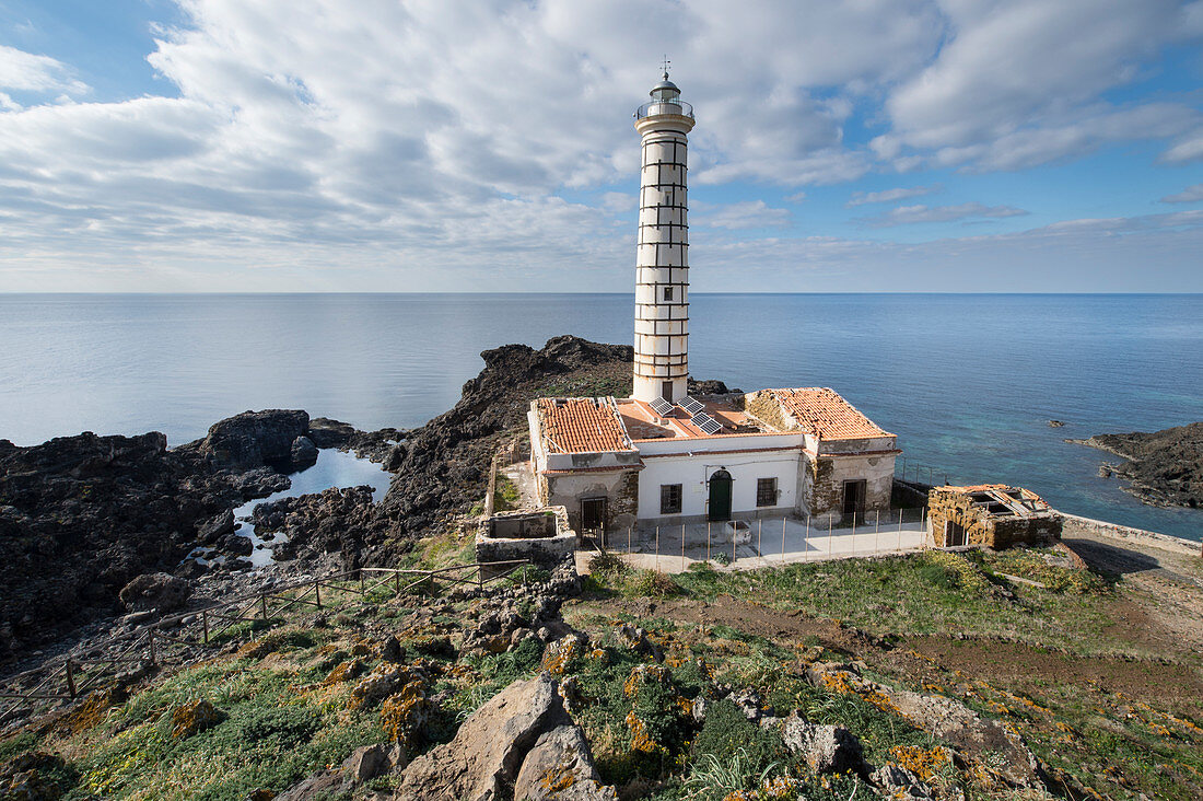 Punta Cavazzi lighthouse, Ustica, Palermo, Italy