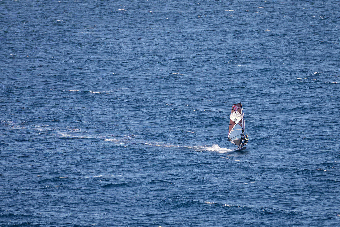 Windsurfing on the sea at Bol on the island of Brac, Croatia