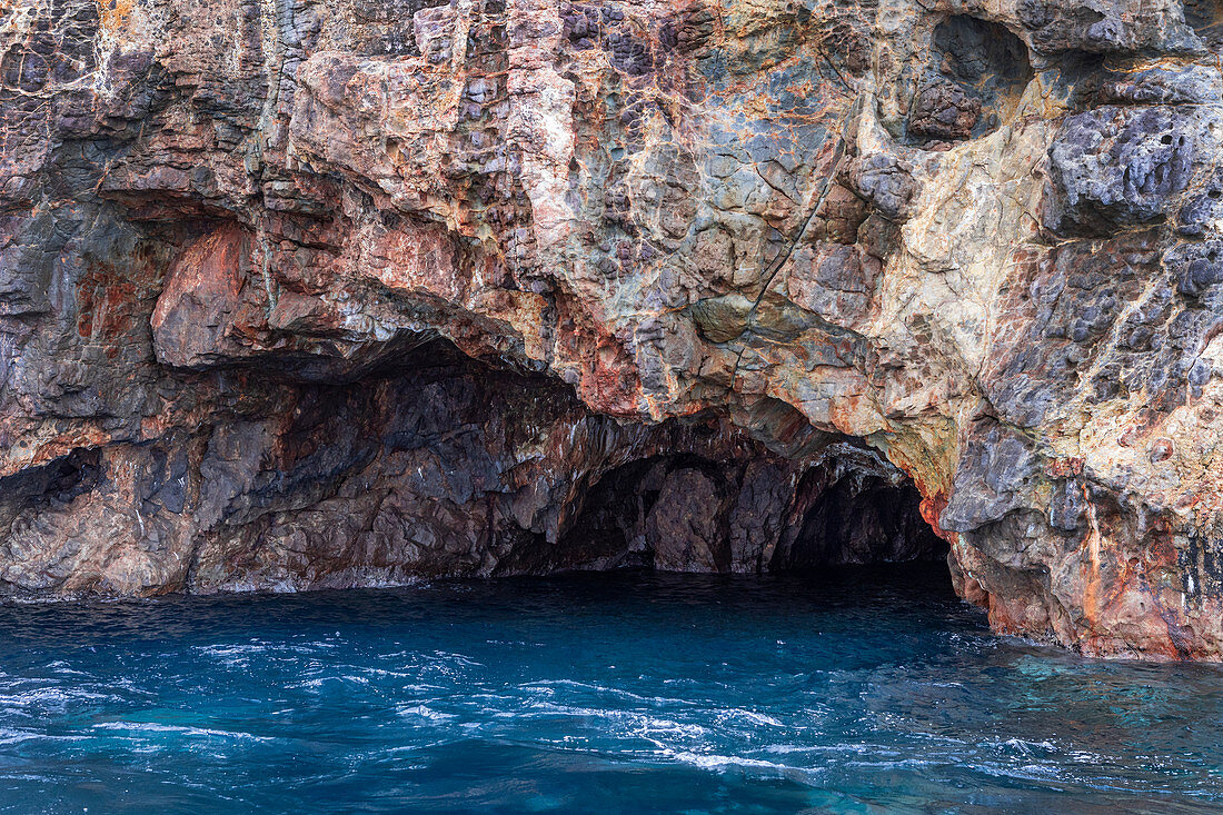 Grotto on the island of Basiluzzo in front of Stromboli, Sicily Italy