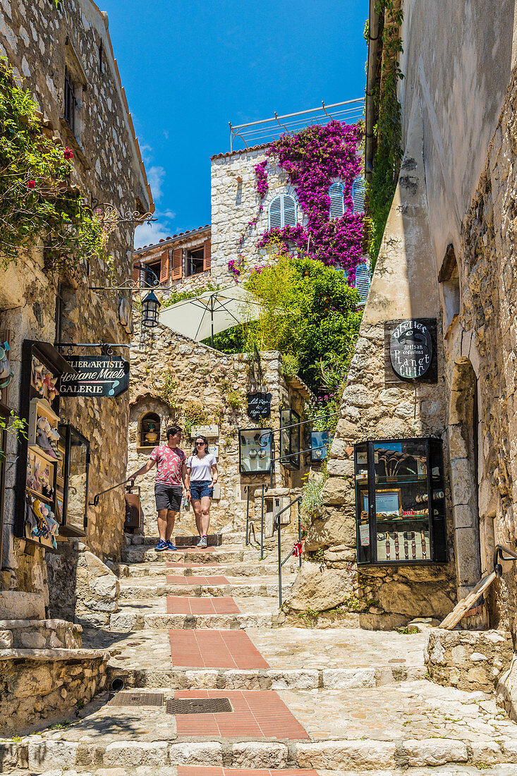 The medieval village of Eze, Alpes Maritimes, Provence Alpes, Cote D'Azur, French Riviera, France, Europe