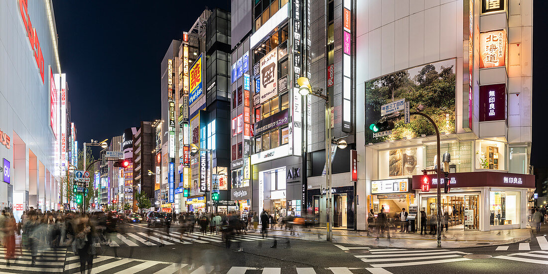 Panoramic of the Shinjuku area of Tokyo, Japan, Asia