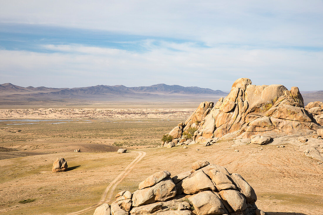 Sanddünen im Khogno Khan Nationalpark, Mongolei, Zentralasien, Asien