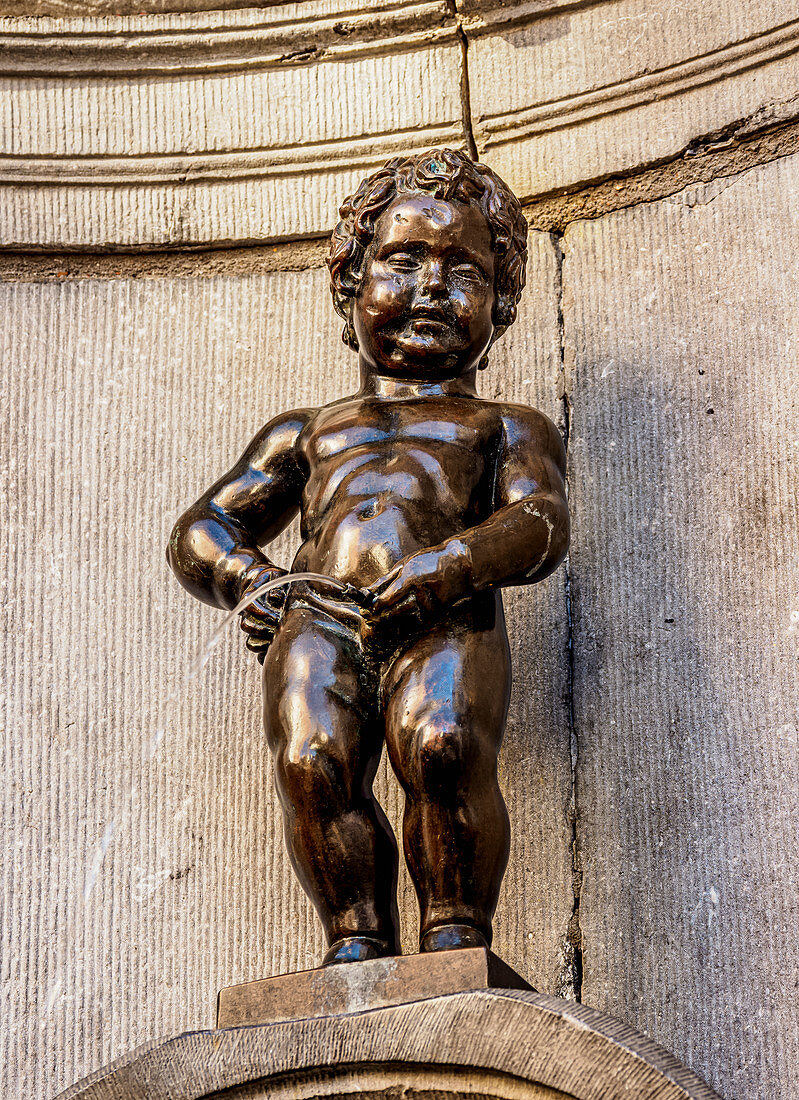 Manneken Pis, Brunnenfigur in Brüssel, Belgien, Europa