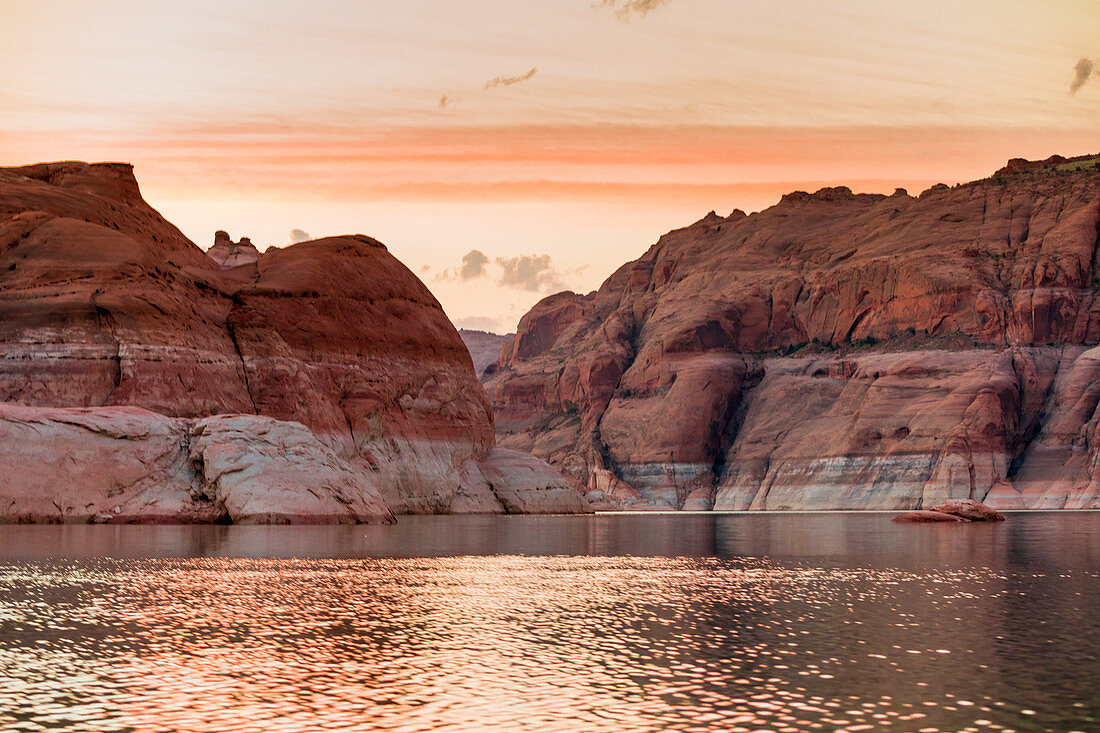 Sunset over Lake Powell, Arizona, United States of America, North America