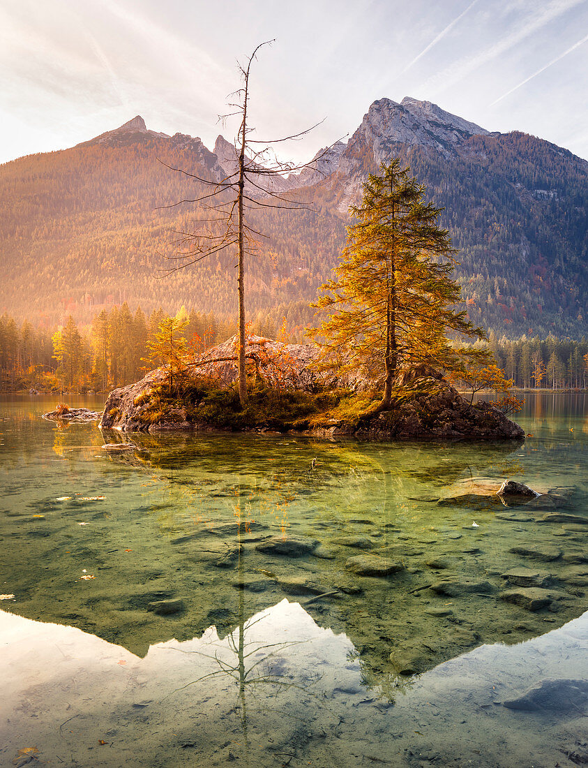 Hintersee im Herbst, Berchtesgaden, Bayern, Deutschland