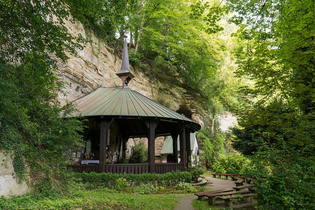 Chapel in the forest, Maria im Stein, Owingen, Lake Constance, Baden-Württemberg, Germany
