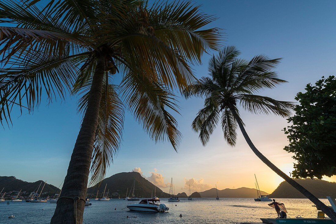 Frankreich, Guadeloupe (Französisch-Westindien), Archipel Les Saintes, Terre-de-Haut, Anse Mire und Bucht von Les Saintes sind die drittschönste Bucht der Welt