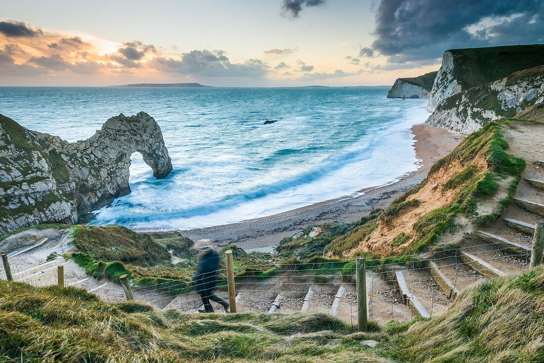 Durdle Door, Jurassic Coast, UNESCO-Weltkulturerbe, Dorset, England, Vereinigtes Königreich, Europa