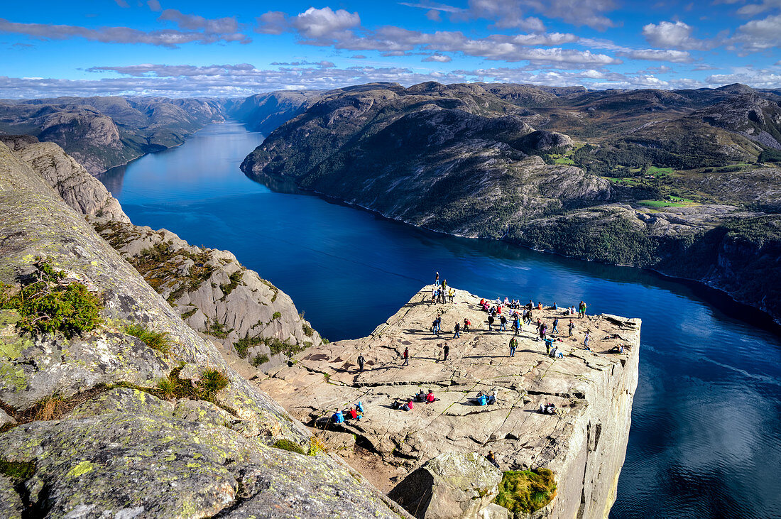 Pulpit Rock, Lysefjord view, Stavanger, Norway, Scandinavia, Europe