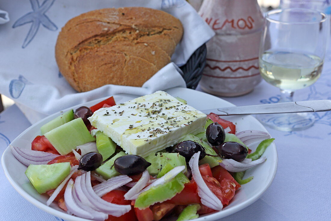 Choriatiki, Griechischer Bauernsalat, Kardamaina, Insel Kos, Dodekanes