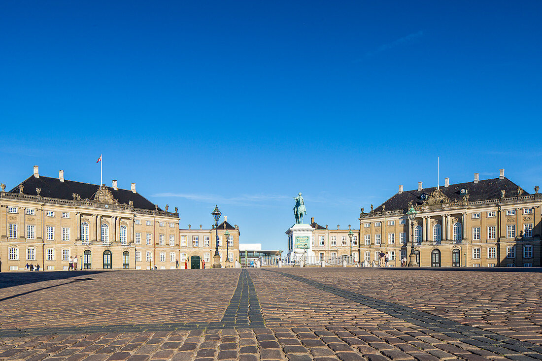 Amalienborg, 18th-century rococo complex of palaces. Christian IX's palace, Copenhagen,  Zealand, Denmark