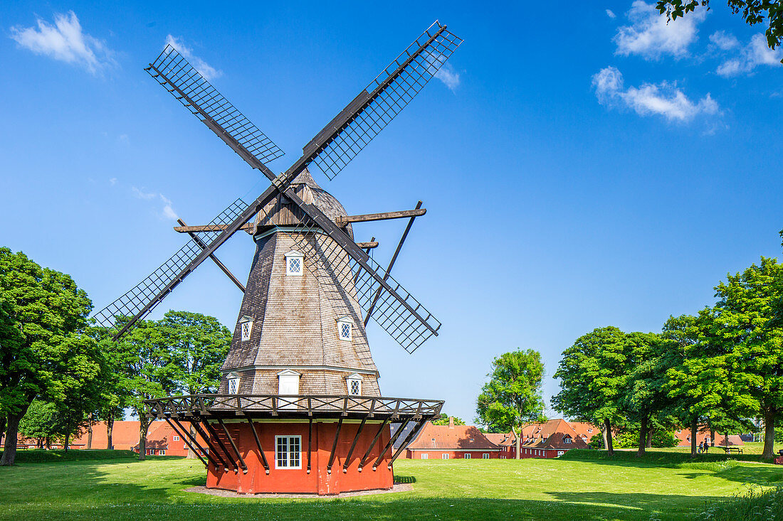 Windmühle in Kastellet (Zitadelle), Festung aus dem 17. Jahrhundert, Kopenhagen, Seeland, Dänemark