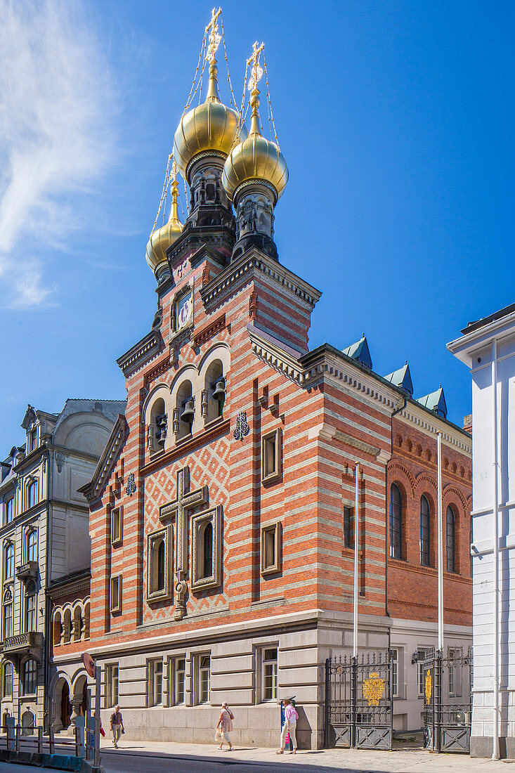 Erbaut 1883 St. Alexander Newski Russisch-Orthodoxe Kirche, Kopenhagen, Seeland, Dänemark