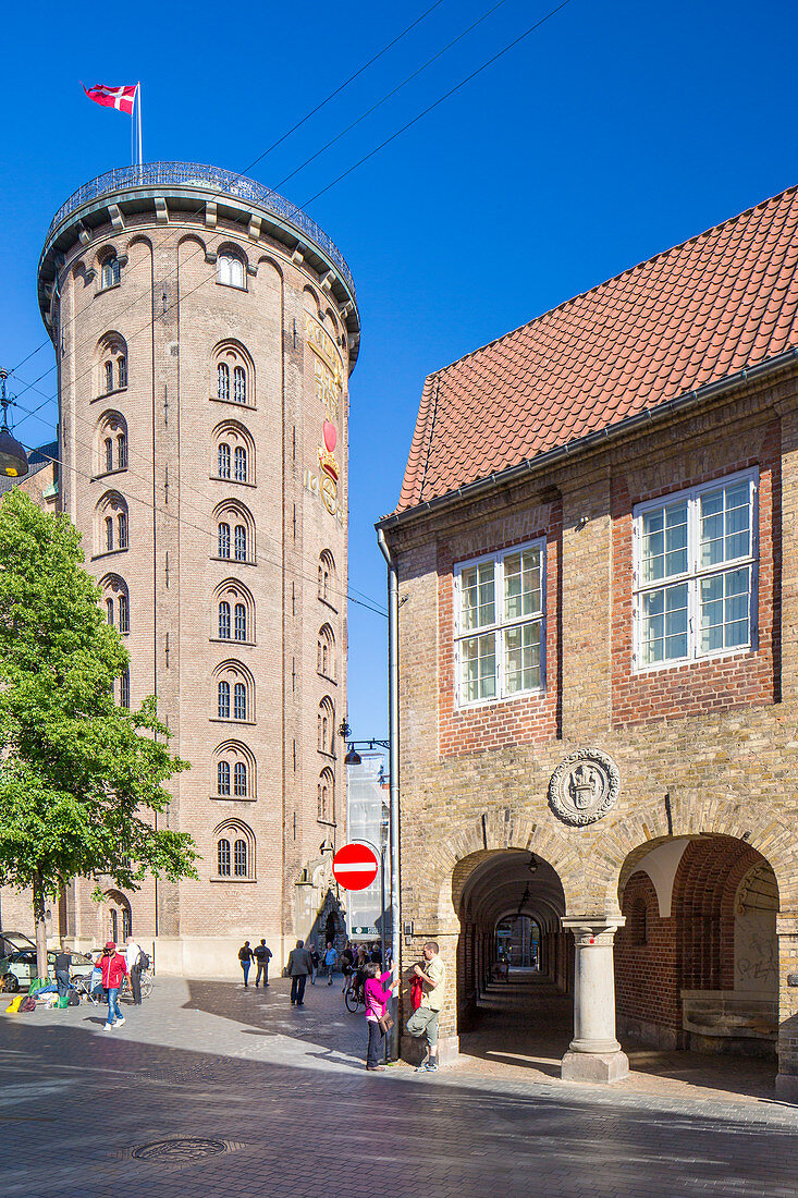 Der Rundetaarn, ehemals Stellaburgis Hafniens. Turm aus dem 17. Jahrhundert, Kopenhagen, Seeland, Dänemark