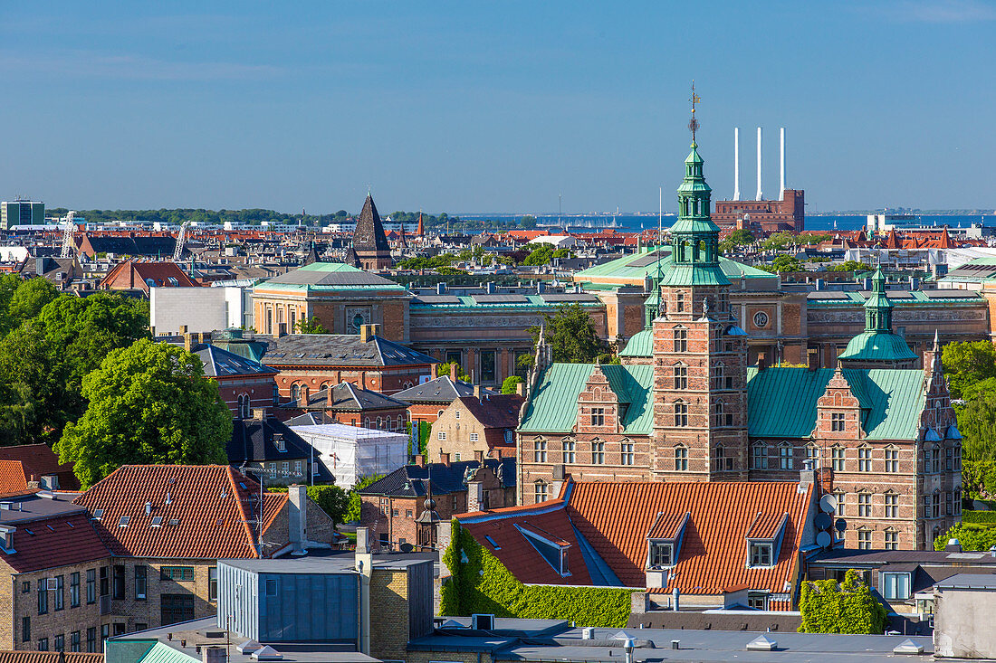 Blick von der Plattform des Rundetaarn, ehemals Stellaburgis Hafniens. Turm aus dem 17. Jahrhundert, Kopenhagen, Dänemark