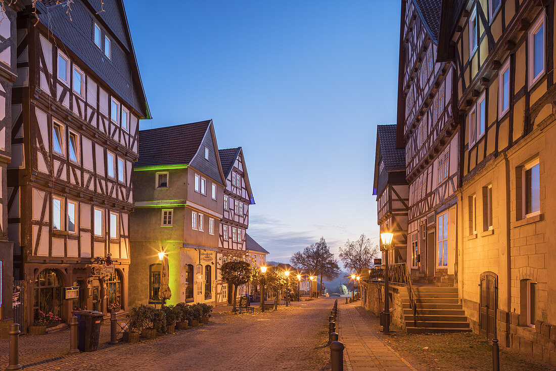 Historische Altstadt von Bad Wildungen, Hessen, Mitteldeutschland, Deutschland, Europa