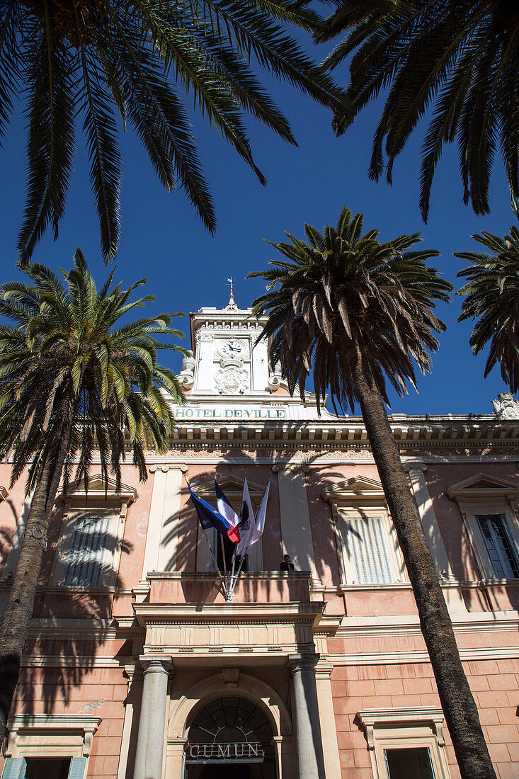 Rathaus, Place Foch, Ajaccio, Südkorsika, Frankreich