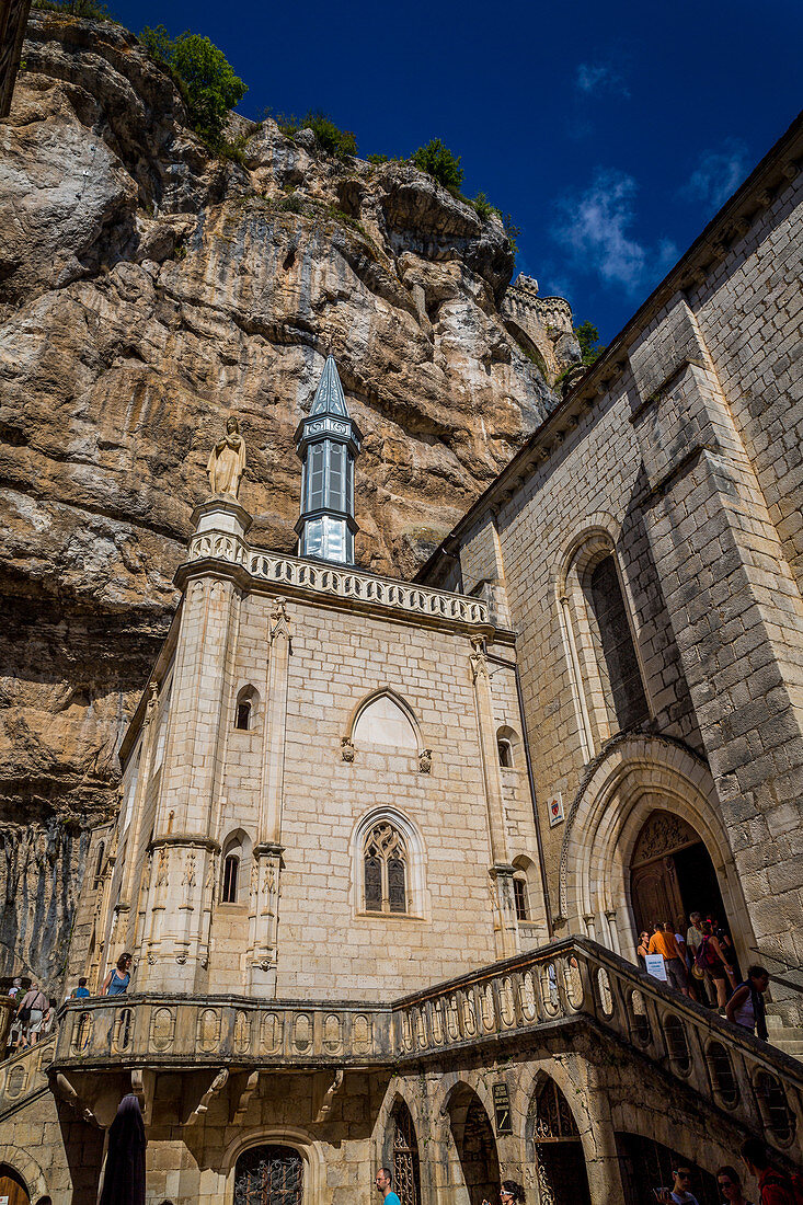 Kapelle Notre Dame und Basilika Saint-Sauveur, Sanctuaire de Rocamadour, Lot, Okzitanien, Frankreich