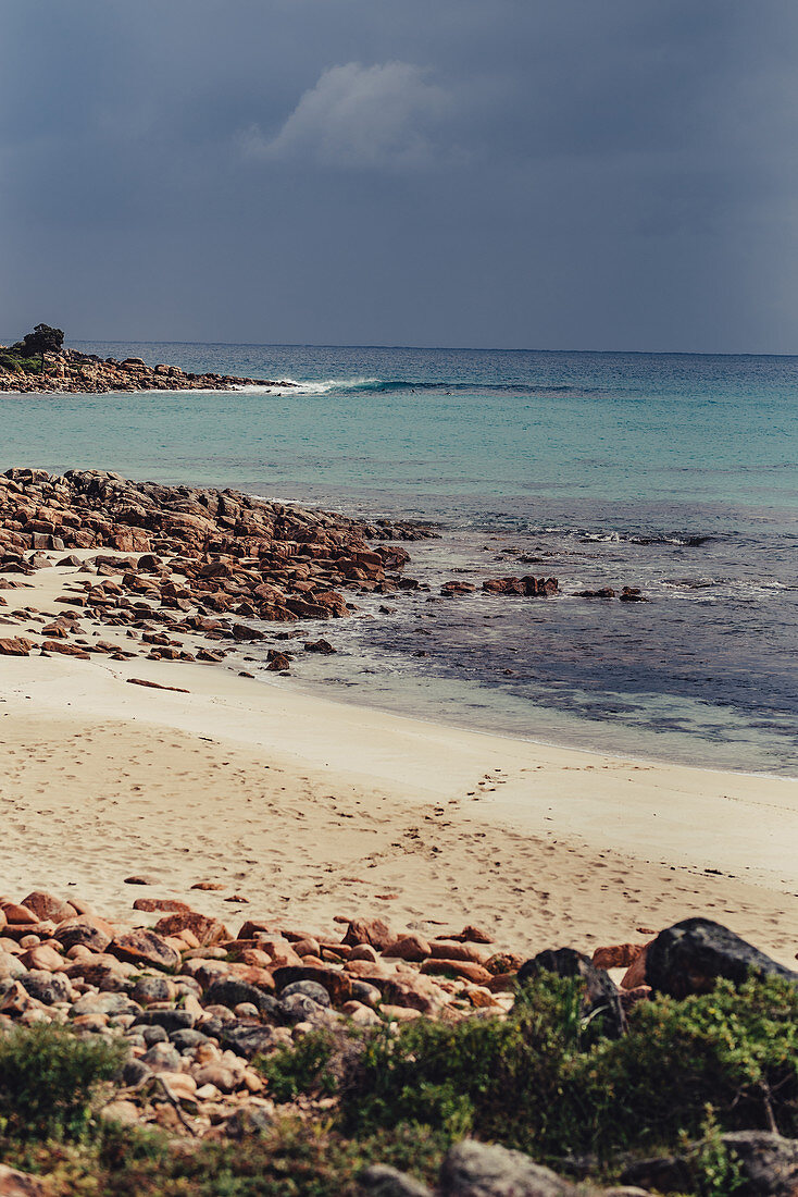 Surfers at Rocky Point, Dunsbrough near Margaret River, Western Australia, Australia, Oceania