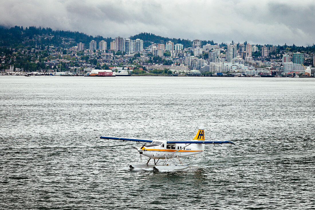 Seaplane off Lower Landsdale in North Vancouver, Canada