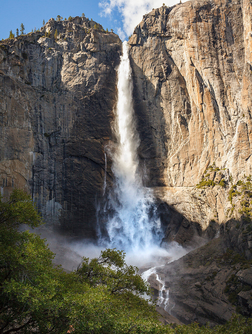 Upper Falls der Yosemite Falls, Yosemite National Park, Yosemite Falls Trail, Kalifornien, USA