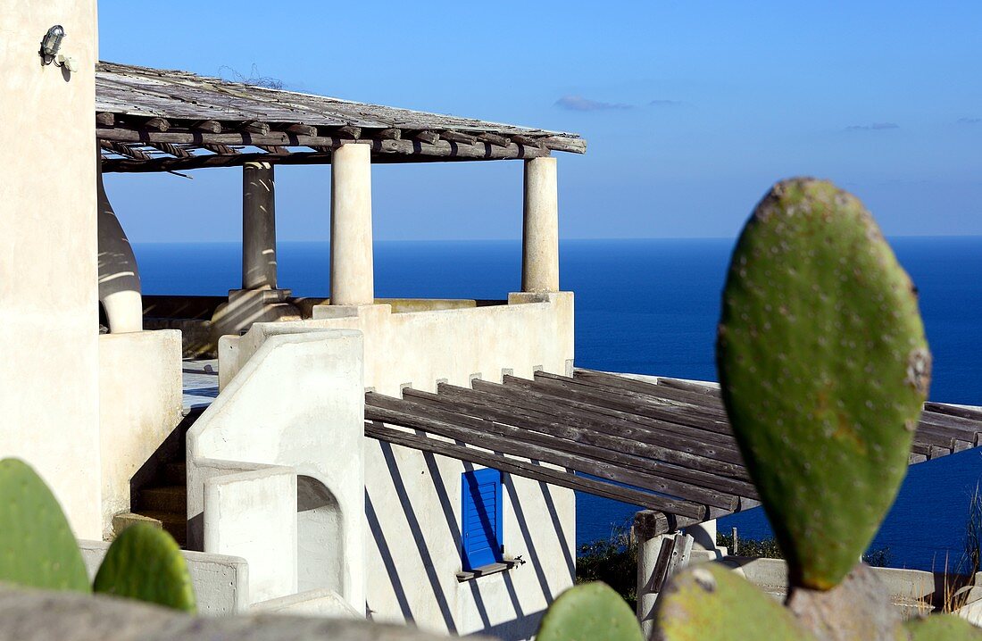 Holiday house by the sea, next to the island's capital, Lipari, Aeolian Islands, southern Italy