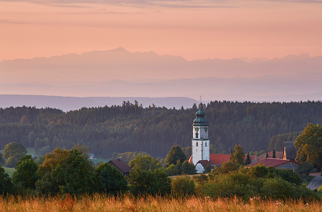 Sunrise in Grafenhausen with S? Ntis, summer, Southern Black Forest, Black Forest, Baden-W? Rttemberg, Germany, Europe