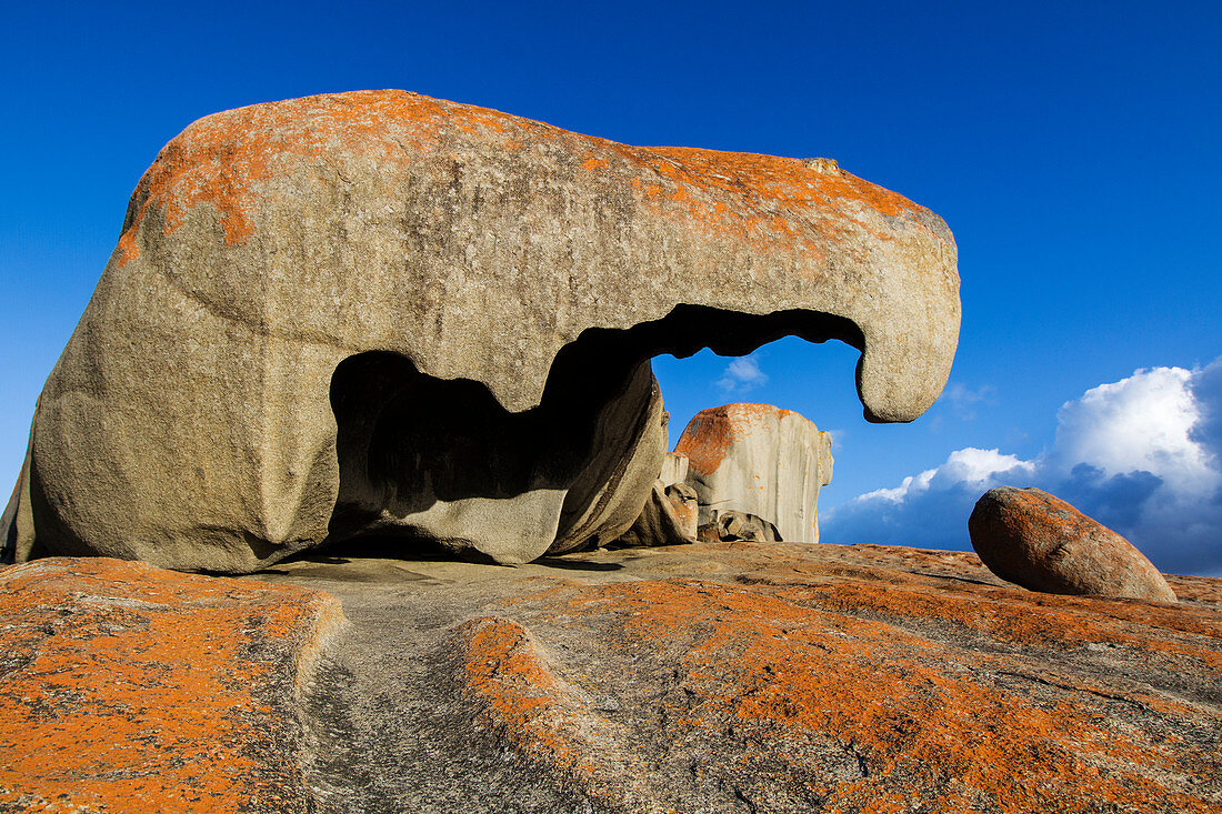 Bemerkenswerte Felsen am frühen Morgen, Flinders-Chase-Nationalpark, Känguru-Insel, Südaustralien, Australien LA009252