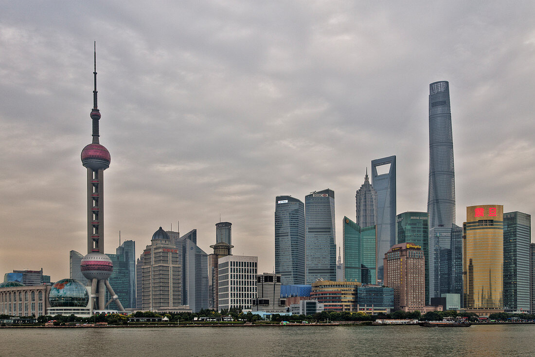 Shanghai Cityscape across the Bund China LA008657