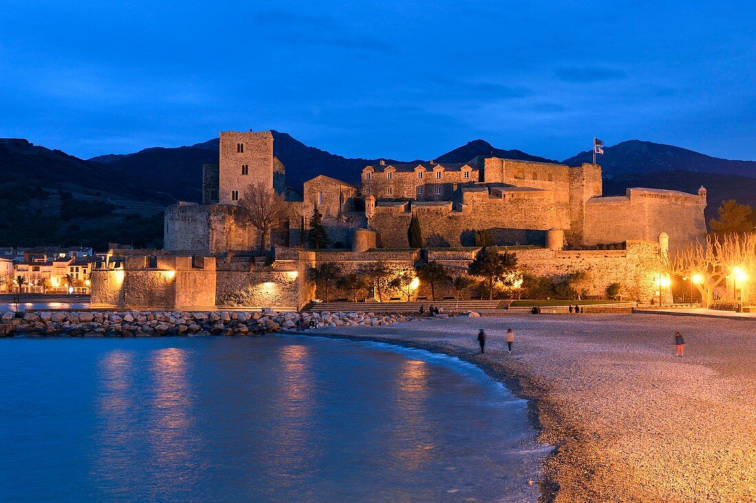 Frankreich, Pyrénées-Orientales, Collioure, die königliche Burg aus dem 13. Jahrhundert