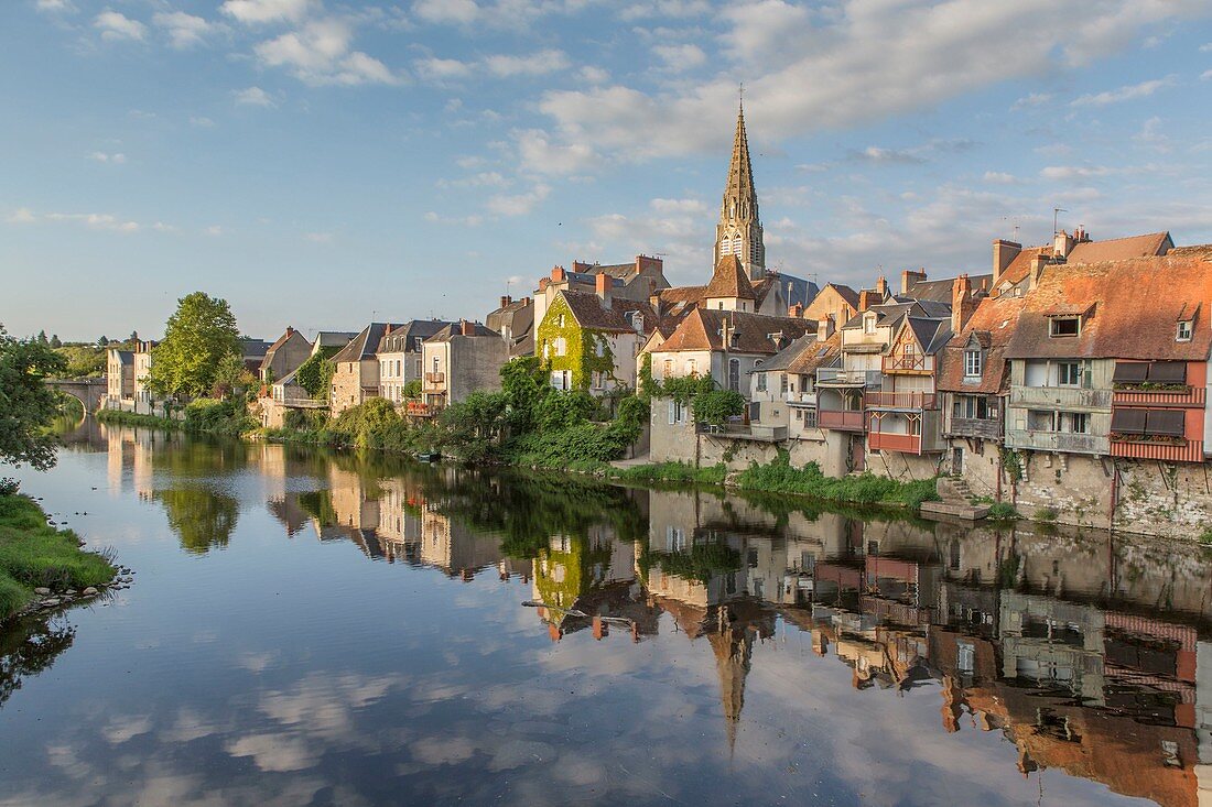 Frankreich, Indre, Argenton-sur-Creuse, Creuse-Tal