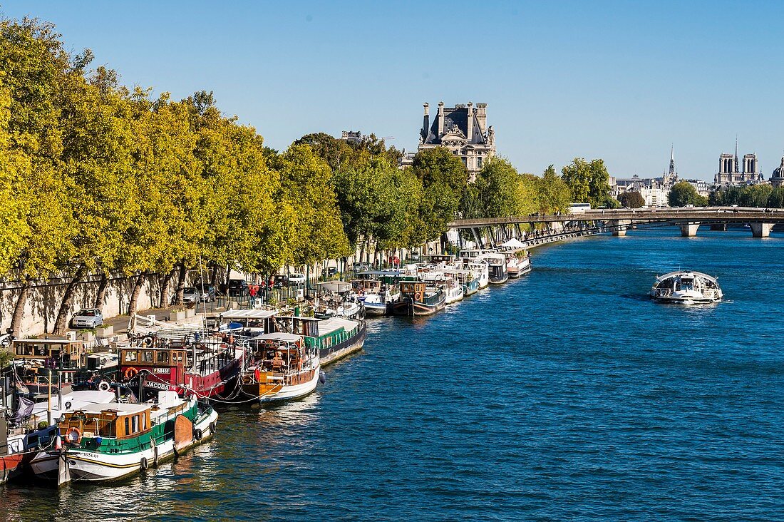 Frankreich, Paris, die Ufer der Seine, UNESCO Weltkulturerbe, Quai des Tuileries