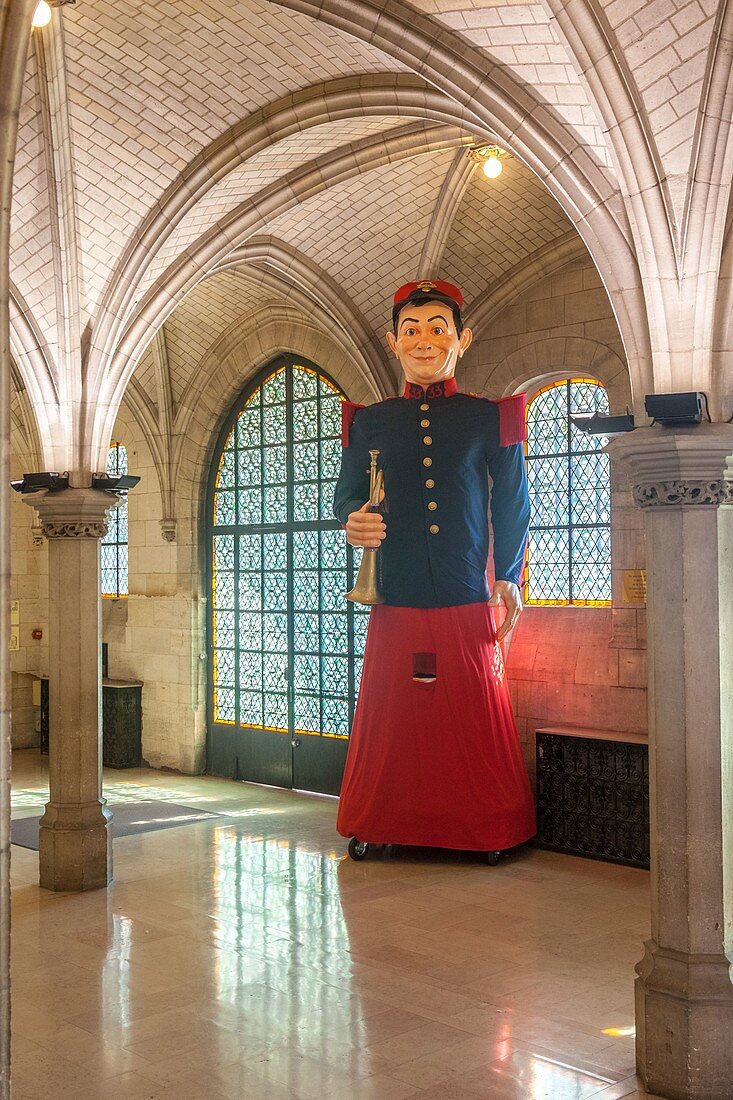 France, Pas de Calais, Arras, giant friend bidasse in the city hall of the town hall