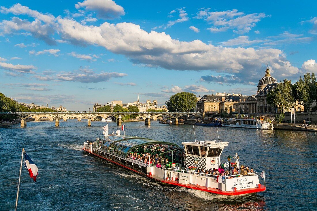 Frankreich, Paris, Gebiet als Weltkulturerbe der UNESCO, die Passerelle des Arts
