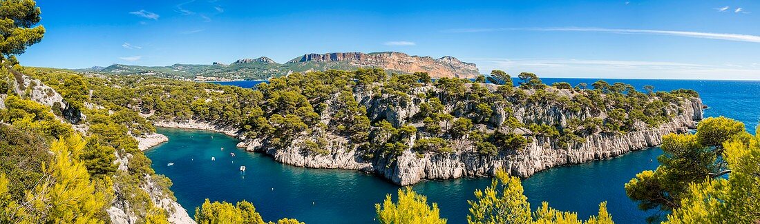 Frankreich, Bouches-du-Rhône, Cassis, Nationalpark Calanques, die Bucht von Port Miou