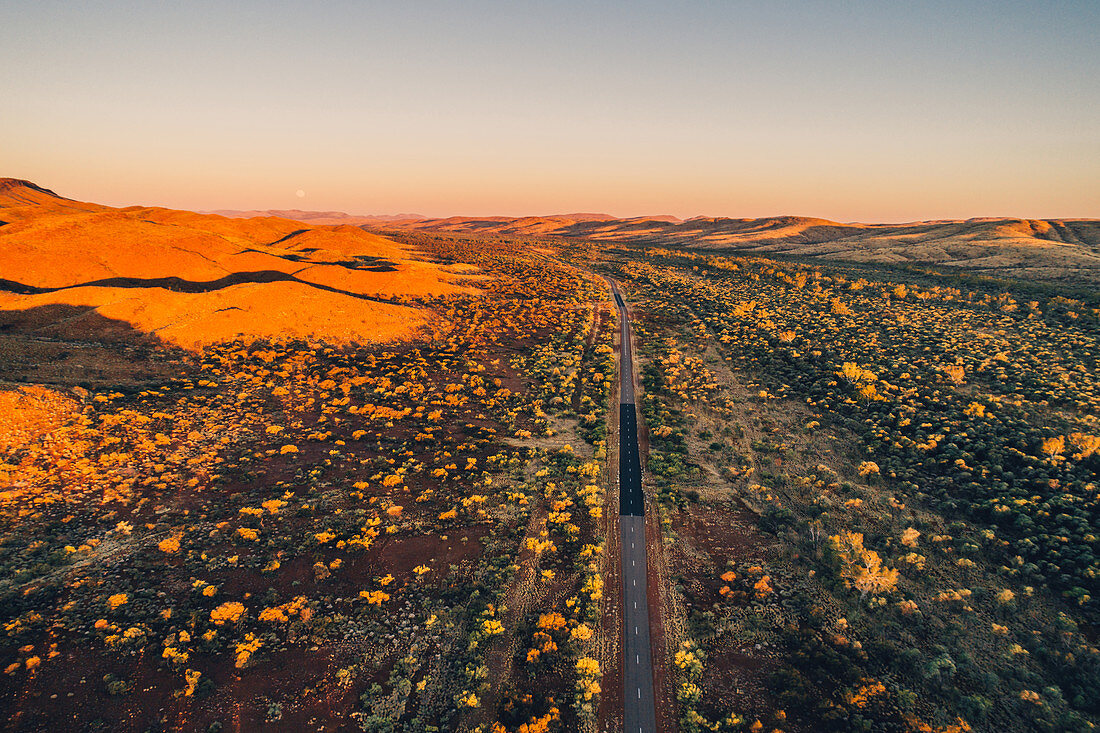 Road in the Pilbara in Western Australia, Australia, Oceania;