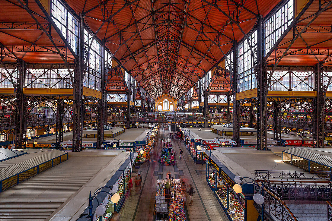 The Great Market Hall in Budapest, Hungary