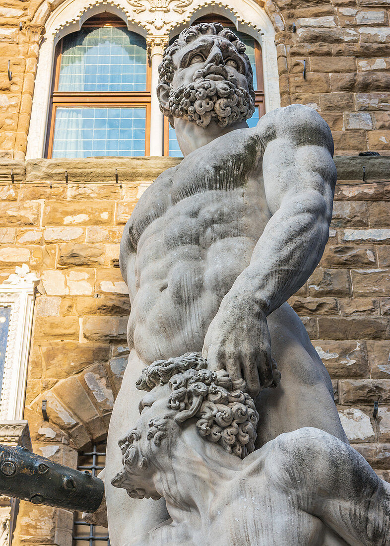Statue von Herkules am Piazza della Signoria, Florenz, Italien