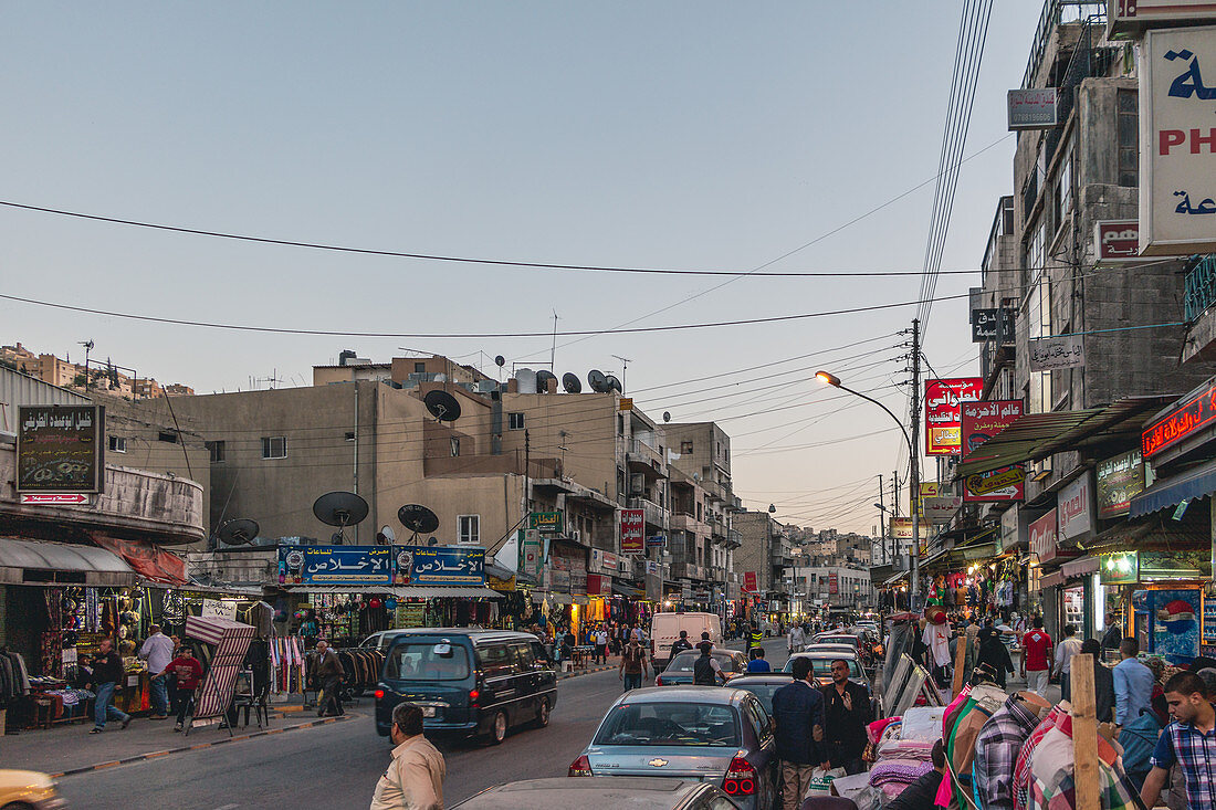 Evening through the streets of Amman, Jordan