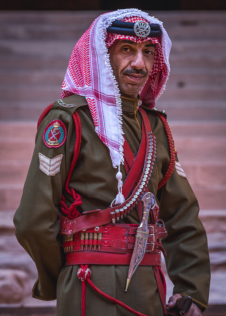 The police in the ancient city of Petra in Jordan