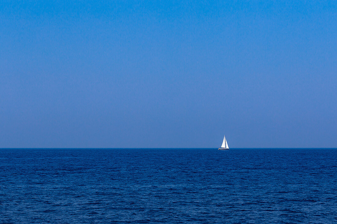 Sailboat in the Mediterranean around Malta