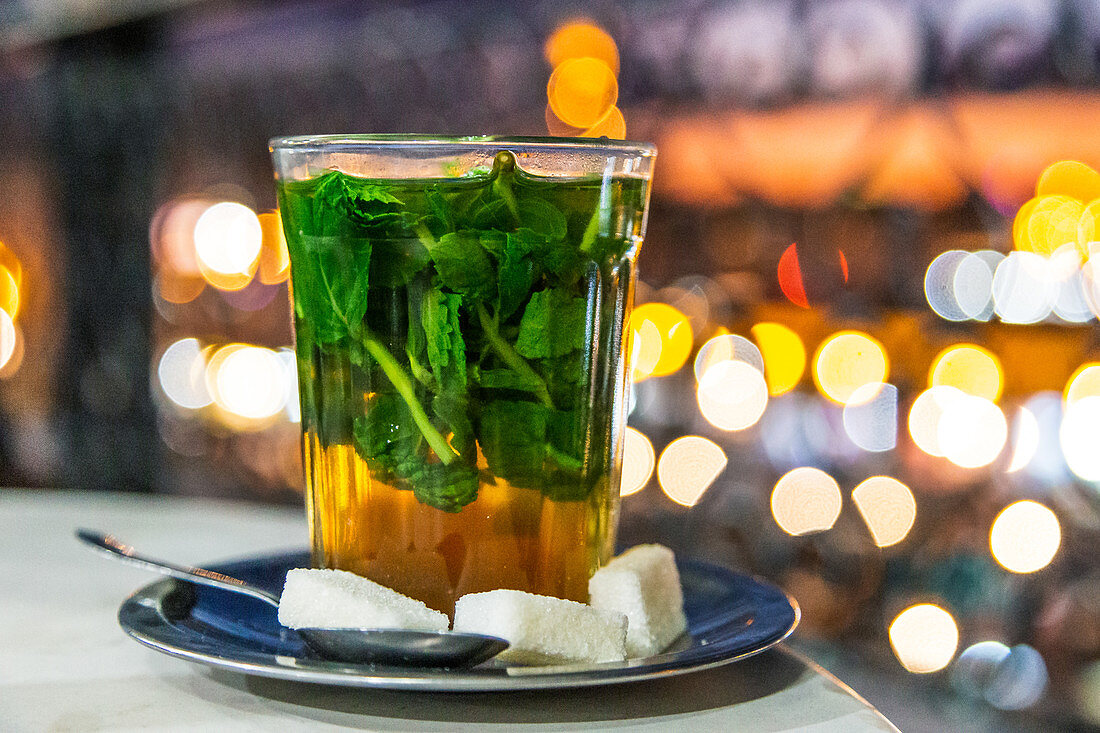 Mint tea in Marrakech, Morocco