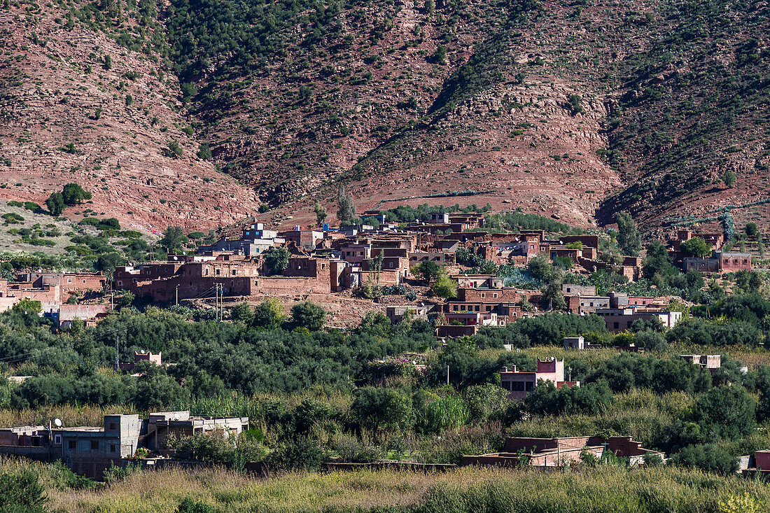 Small village in the Atlas Mountains in Morocco