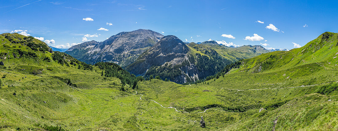 Panoramic view of the Riedingtal in the Lungau, Salzburg